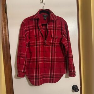 Lauren Ralph Lauren Heavyweight Plaid Zip-Front Shirt Jacket –Size S